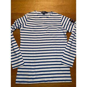 Polo By Ralph Lauren Mens Blue & White Striped Long Sleeve Shirt Size M